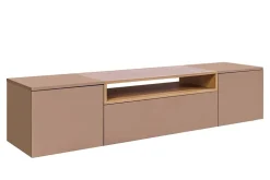 Hängendes TV-Board LOFT 160cm natur grau beige greige drei Fächer mit Schublade