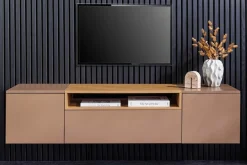 Hängendes TV-Board LOFT 160cm natur grau beige greige drei Fächer mit Schublade
