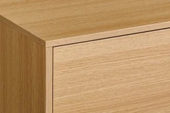 Hängendes TV-Board LOFT 150cm natur schwarz fünf Fächer mit Schublade
