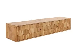 Hängendes TV-Board MYSTIC LIVING 160cm Akazie natur 3D Oberfläche Massivholz