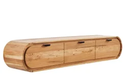 Hängendes TV-Board ORGANIC 160cm natur Akazienholz massiv handmade mit Schubladen