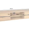 Hängendes TV-Lowboard LIVING EDGE 160cm natur schwarz Wildeiche geölt Baumkante