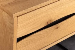 Hängendes TV-Lowboard LIVING EDGE 160cm natur schwarz Wildeiche geölt Baumkante