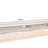 Hängendes TV-Lowboard MAMMUT 160cm braun Akazie honey finish Massivholz Baumkante