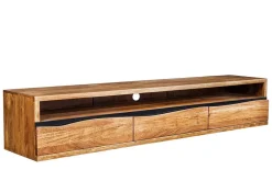 Hängendes TV-Lowboard MAMMUT 160cm braun Akazie honey finish Massivholz Baumkante