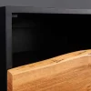 Hängendes TV-Lowboard ORGANIC ARTWORK 140cm anthrazit Akazie Massivholz Baumkante