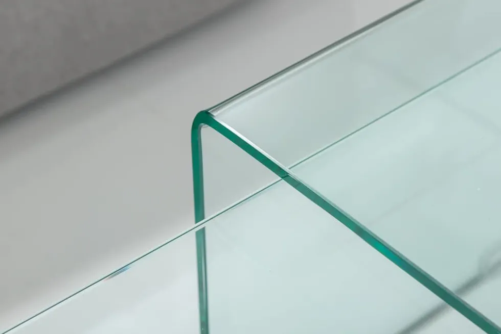 Hochwertiges 2er Set Glas Couchtisch FANTOME 100cm transparent