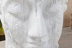 Imposanter XXL Kopf BUDDHA 110cm weiß GRC Beton