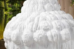 Imposanter XXL Kopf BUDDHA 110cm weiß GRC Beton