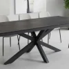 In- und Outdoor Esstisch GALAXIE 180cm anthrazit Keramik Aluminium Gartentisch