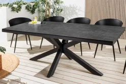 In- und Outdoor Esstisch GALAXIE 180cm anthrazit Keramik Aluminium Gartentisch