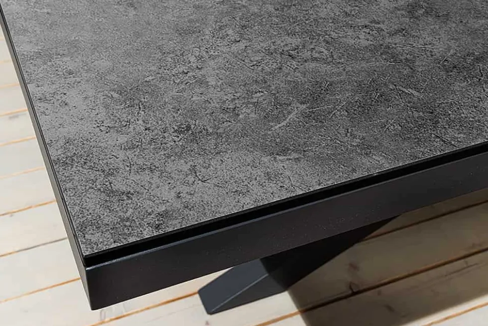 In- und Outdoor Esstisch GALAXIE 200cm anthrazit Keramik Aluminium wetterfest