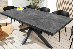 In- und Outdoor Esstisch GALAXIE 200cm anthrazit Keramik Aluminium wetterfest