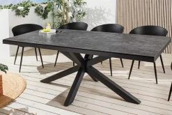 In- und Outdoor Esstisch GALAXIE 200cm anthrazit Keramik Aluminium wetterfest