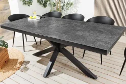 In- und Outdoor Esstisch GALAXIE 200cm anthrazit Keramik Aluminium wetterfest