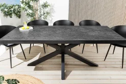 In- und Outdoor Esstisch GALAXIE 200cm anthrazit Keramik Aluminium wetterfest
