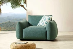 In- und Outdoor Gartensessel SEAHAWK türkis Aluminium Olefin 1-Sitzer Sofa wetterfest