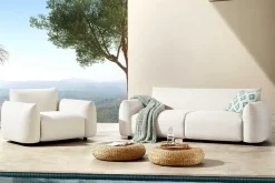 In- und Outdoor Gartensessel SEAHAWK creme Aluminium Olefin 1-Sitzer Sofa wetterfest