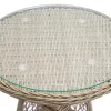 In- und Outdoor Garten-Set ELYSEE natur grau Polyrattan Aluminium inkl. Tisch Kissen