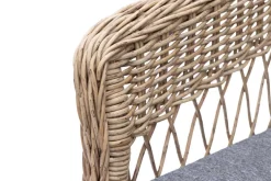 In- und Outdoor Garten-Set ELYSEE natur grau Polyrattan Aluminium inkl. Tisch Kissen