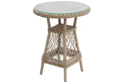 In- und Outdoor Garten-Set ELYSEE natur grau Polyrattan Aluminium inkl. Tisch Kissen