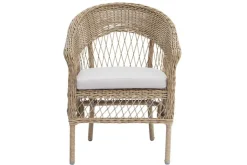 In- und Outdoor Garten-Set ELYSEE natur taupe Polyrattan Aluminium inkl. Tisch Kissen