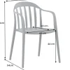 In- und Outdoor Gartenstuhl STUDIO ITALIA anthrazit stapelbar wetterfest