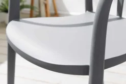 In- und Outdoor Gartenstuhl STUDIO ITALIA anthrazit stapelbar wetterfest