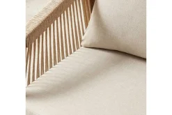 In- und Outdoor Gartenstuhl BALI ROPE natur beige Akazie wetterfest mit Armlehne Kissen