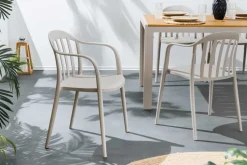 In- und Outdoor Gartenstuhl STUDIO ITALIA taupe stapelbar wetterfest