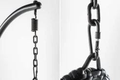 In- und Outdoor Hängesessel LOFT WIDE grau schwarz Hängestuhl inkl. Kissen wetterfest