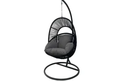In- und Outdoor Hängesessel AIR ROPE anthrazit schwarz inkl. Kissen