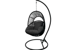 In- und Outdoor Hängesessel AIR ROPE anthrazit schwarz inkl. Kissen