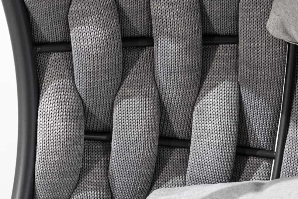 In- und Outdoor Hängesessel ROPE anthrazit grau mit Gestell wetterfest inkl. Kissen