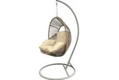 In- und Outdoor Hängesessel AIR ROPE beige greige inkl. Kissen
