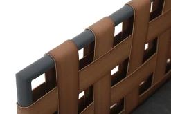 In- und Outdoor Lounge-Sessel UNIQUE 70cm schwarz braun grau Aluminium inkl. Kissen
