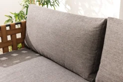 In- und Outdoor Lounge-Sofa UNIQUE 185cm schwarz braun grau Aluminium 2-Sitzer inkl. Kissen