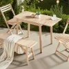 In- und Outdoor Sitzbank BALI 110cm natur hell Akazienholz wetterfest Balkonbank