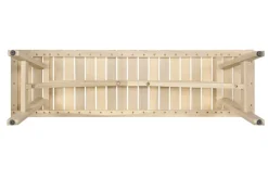 In- und Outdoor Sitzbank BALI 110cm natur hell Akazienholz wetterfest Balkonbank