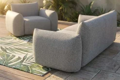 In- und Outdoor Sofa SEAHAWK 205cm anthrazit Aluminium Olefin wetterfest 2-Sitzer Couch