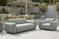 In- und Outdoor Sofa SEAHAWK 205cm anthrazit Aluminium Olefin wetterfest 2-Sitzer Couch