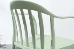 In- und Outdoor Stuhl STUDIO ITALIA salbei stapelbar Kunststoff Gartenstuhl