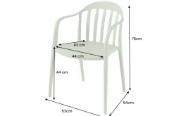 In- und Outdoor Stuhl STUDIO ITALIA salbei stapelbar Kunststoff Gartenstuhl