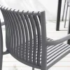 In- und Outdoor Stuhl STUDIO ITALIA anthrazit stapelbar wetterfest Gartenstuhl