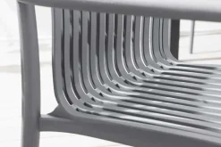 In- und Outdoor Stuhl STUDIO ITALIA anthrazit stapelbar wetterfest Gartenstuhl
