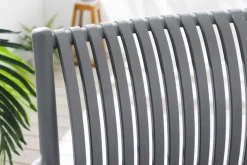 In- und Outdoor Stuhl STUDIO ITALIA anthrazit stapelbar wetterfest Gartenstuhl