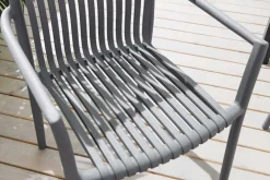 In- und Outdoor Stuhl STUDIO ITALIA anthrazit stapelbar wetterfest Gartenstuhl
