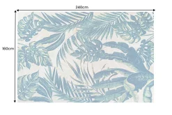 In- und Outdoor Teppich LEAF 240x160cm grün beige Blatt-Design wetterfest