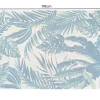 In- und Outdoor Teppich LEAF 180x120cm grün blau Blätter-Design Läufer wetterfest