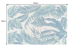 In- und Outdoor Teppich LEAF 180x120cm grün blau Blätter-Design Läufer wetterfest
